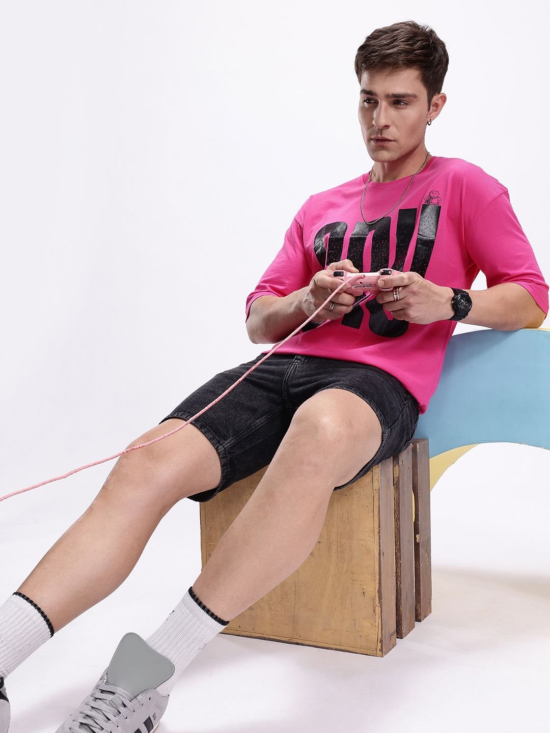 Kook N Keech Men Typography Printed Drop-Shoulder Sleeves Pure Cotton T-shirt - Image 2