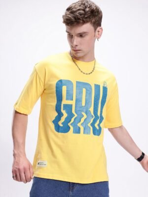 Kook N Keech Men Gru Printed Drop-Shoulder Sleeves Oversized Pure Cotton T-shirt