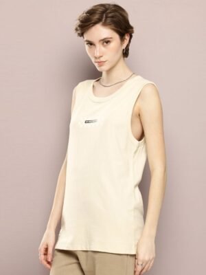 Mast & Harbour Women Geometric Printed Round Neck Cotton T-shirt