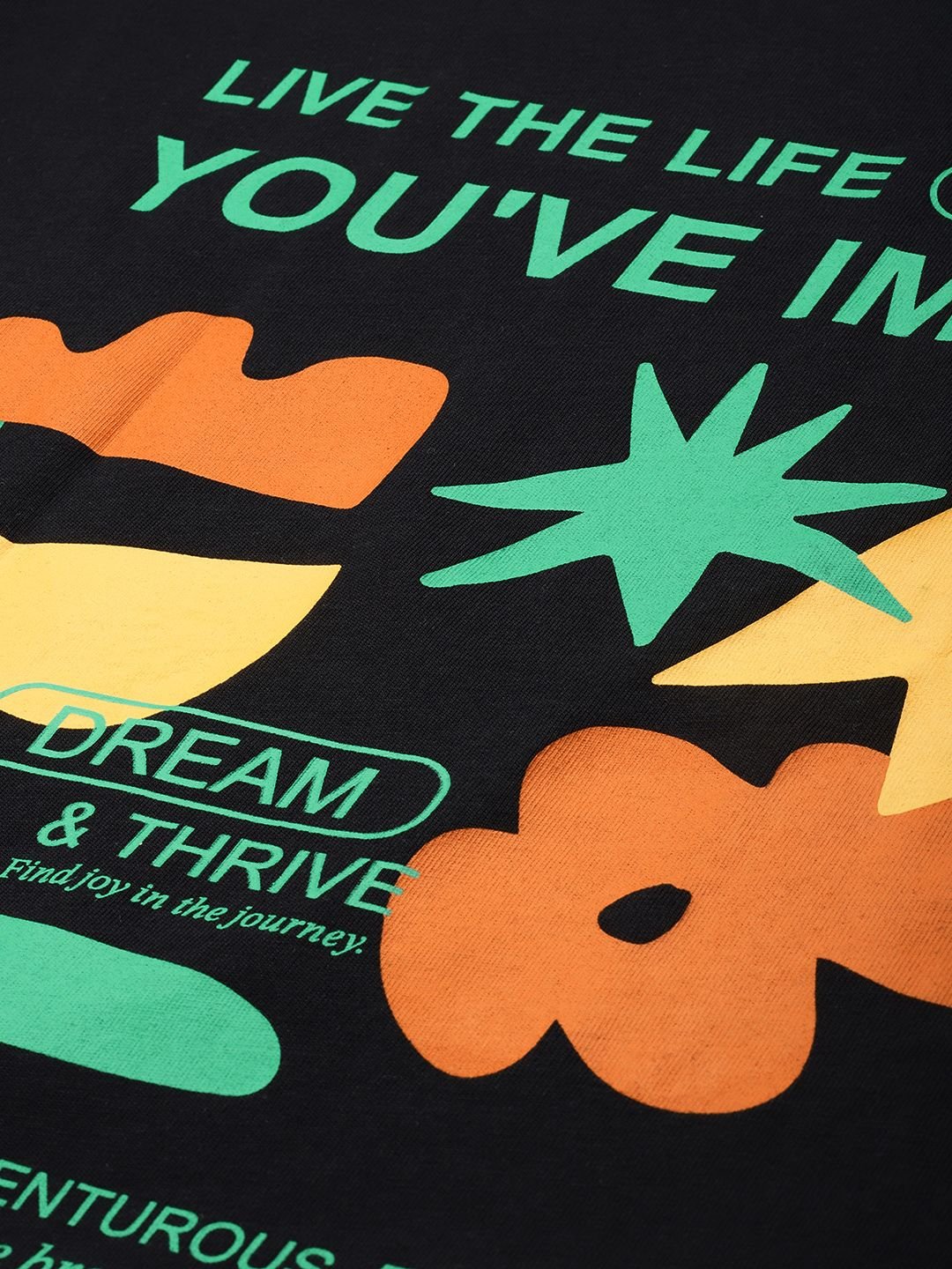 Mast & Harbour Oversized Fit Graphic Printed Drop-Shoulder Sleeves Cotton T-shirt - Image 2