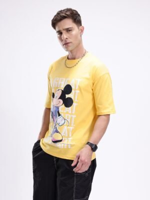 Kook N Keech Disney Mickey Mouse Printed Pure Cotton Oversized T-shirt