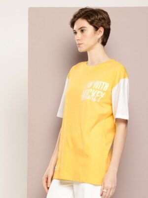 Kook N Keech Disney Oversized Fit Graphic Printed Pure Cotton T-shirt