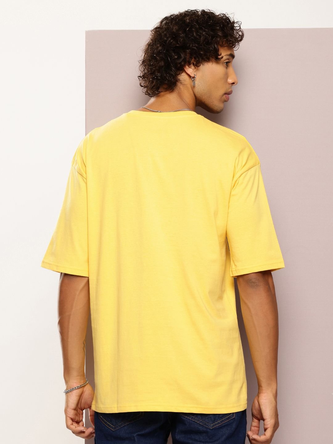 Kook N Keech Men Looney Tunes Printed Drop-Shoulder Sleeves Oversized Pure Cotton T-shirt - Image 2