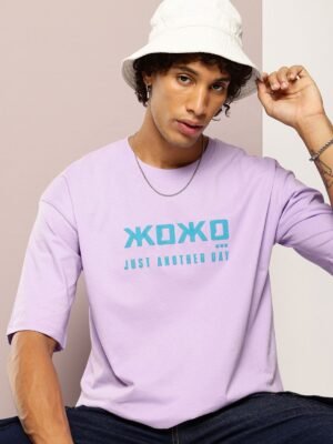 Kook N Keech Men Typography Printed Drop-Shoulder Sleeves Oversized Pure Cotton T-shirt