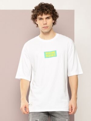 Kook N Keech Looney Tunes Men Bugs Bunny Printed Pure Cotton Drop-Shoulder Sleeves T-shirt