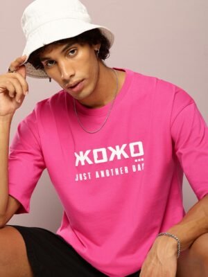 Kook N Keech Men Typography Printed Drop-Shoulder Sleeves Oversized Pure Cotton T-shirt