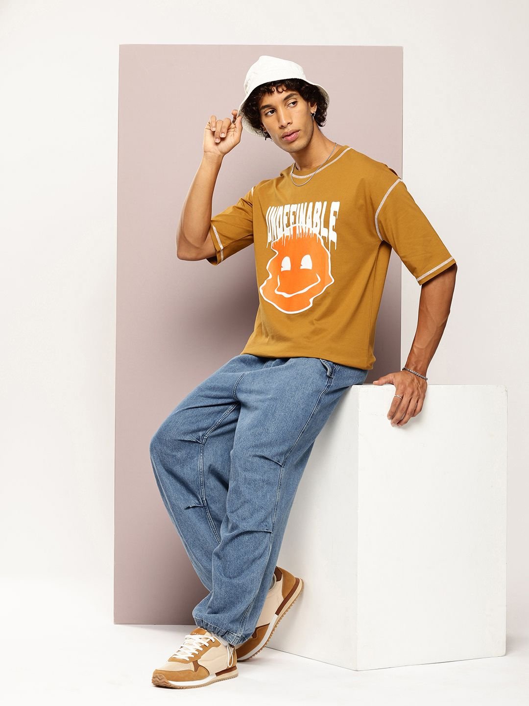 Kook N Keech Men Graphic Printed Drop-Shoulder Sleeves Oversized Pure Cotton T-shirt - Image 3