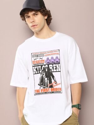 Kook N Keech Star Wars Men Printed Drop-Shoulder Sleeves T-shirt