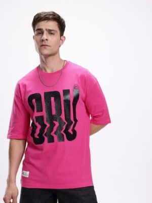 Kook N Keech Men Typography Printed Drop-Shoulder Sleeves Pure Cotton T-shirt