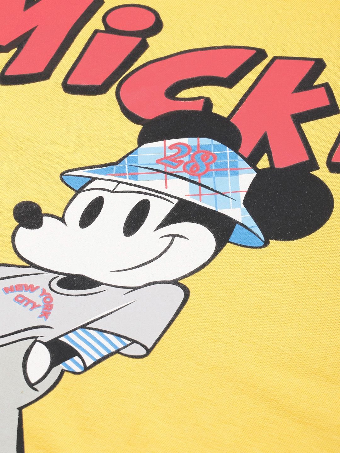 Kook N Keech Men Mickey Mouse Printed Drop-Shoulder Sleeves Oversized Pure Cotton T-shirt - Image 5