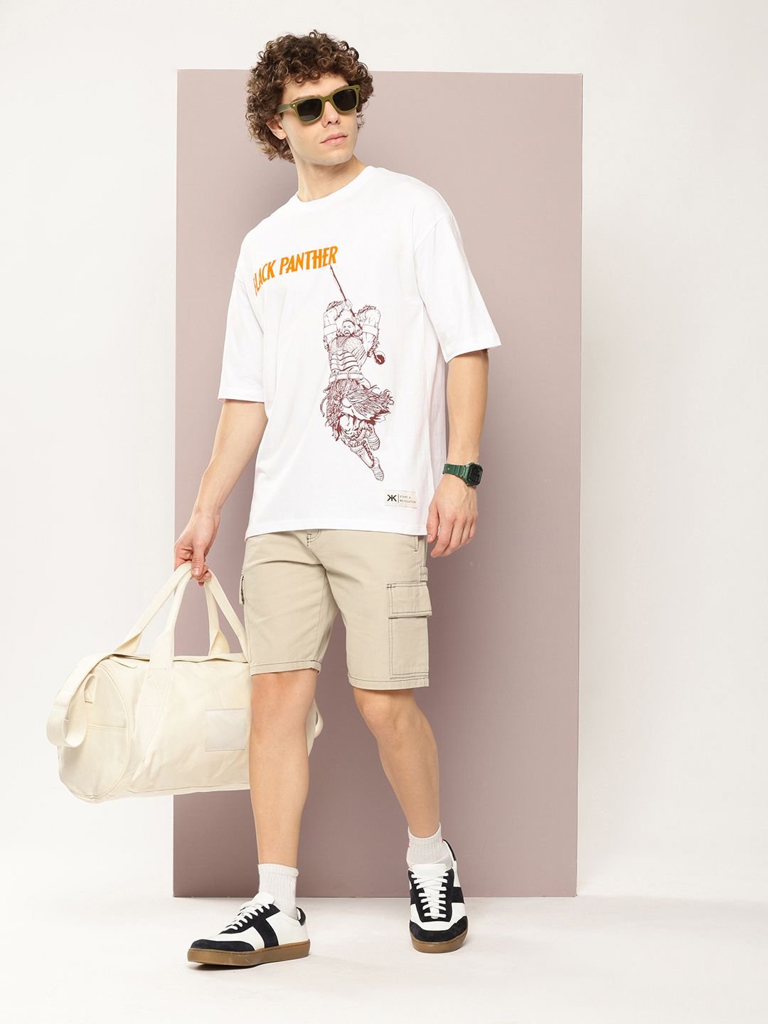 Kook N Keech Marvel Men Black Panther Printed Oversized Pure Cotton T-shirt - Image 5