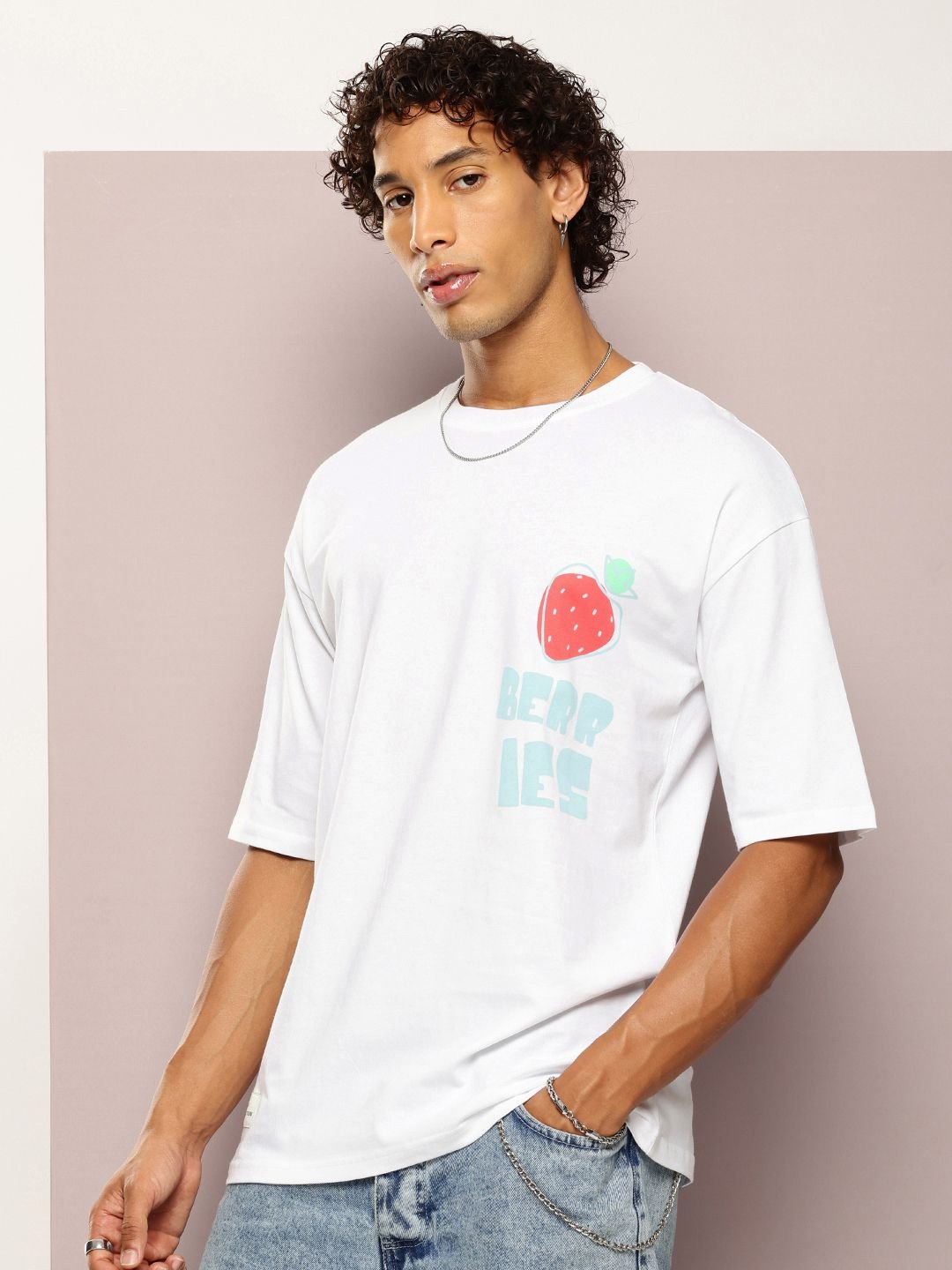 Kook N Keech Men Graphic Printed Drop-Shoulder Sleeves Oversized Pure Cotton T-shirt - Image 5