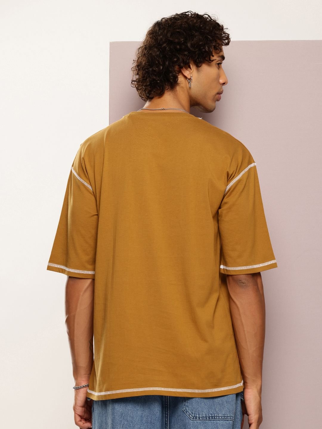 Kook N Keech Men Graphic Printed Drop-Shoulder Sleeves Oversized Pure Cotton T-shirt - Image 5