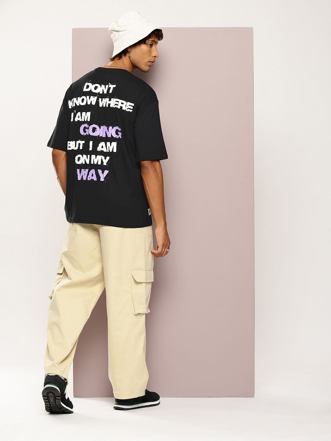 Kook N Keech Men Typography Printed Drop-Shoulder Sleeves Oversized Pure Cotton T-shirt - Image 6