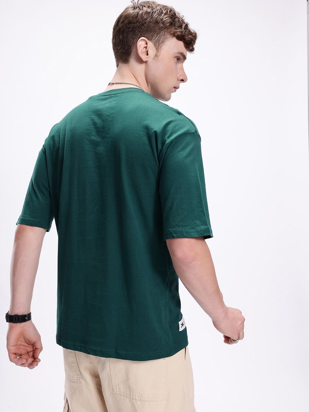 Kook N Keech Men Mickey Mouse Printed Drop-Shoulder Sleeves Oversized Pure Cotton T-shirt - Image 5