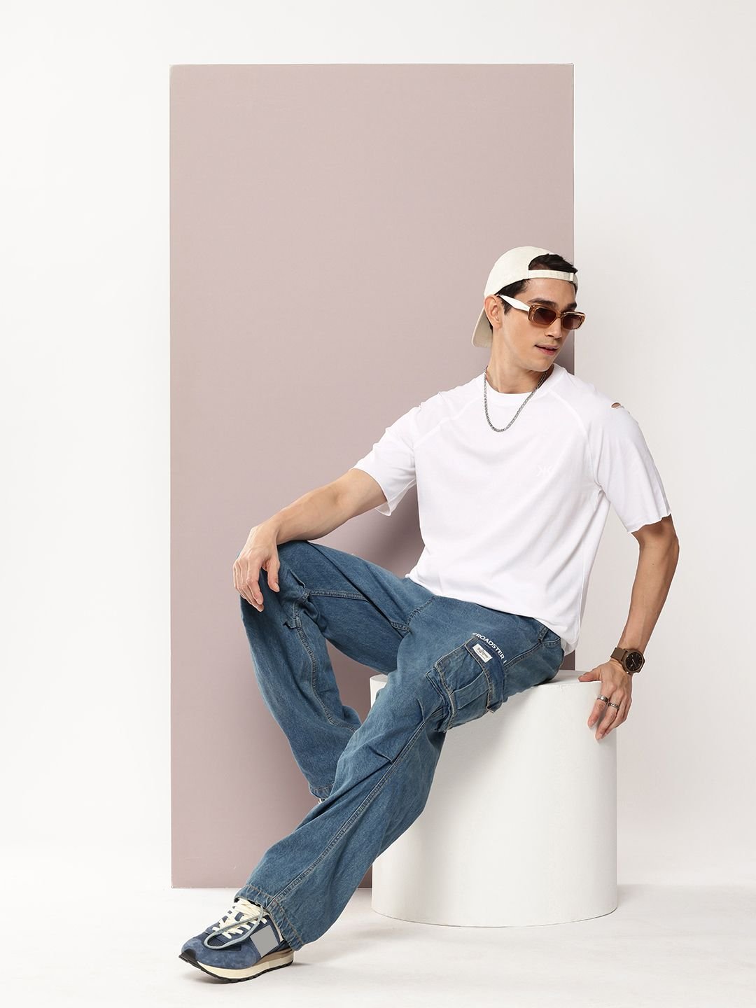 Kook N Keech Oversized Fit Distressed Pure Cotton T-shirt - Image 5