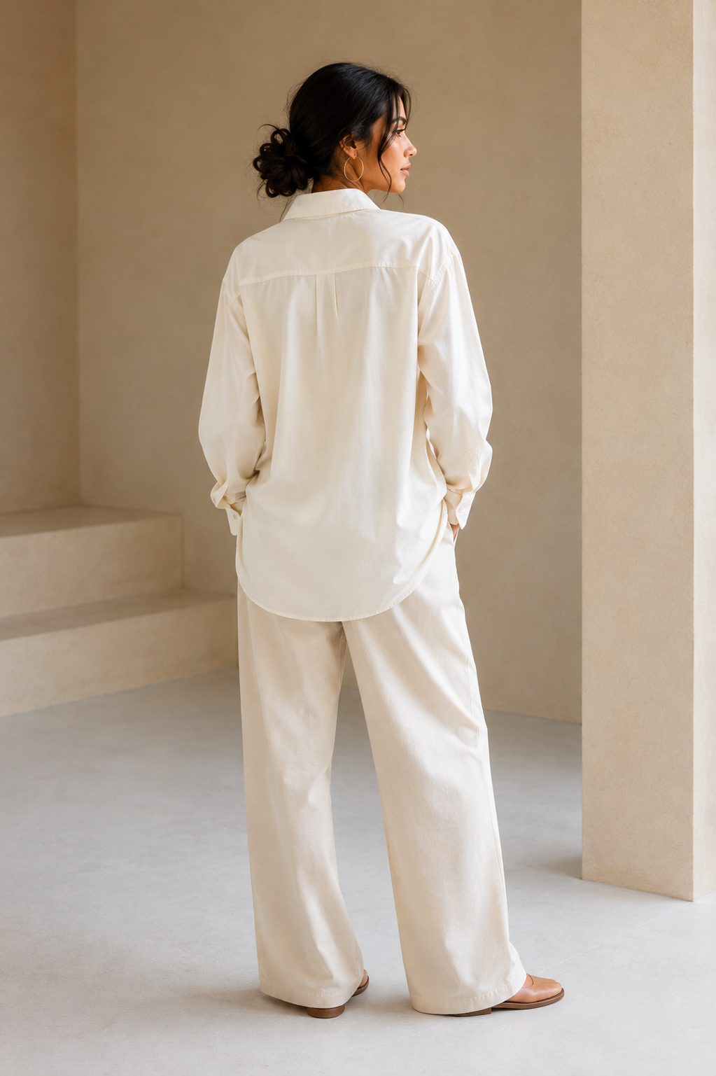 Ivory Ease Oversized Shirt - Image 2
