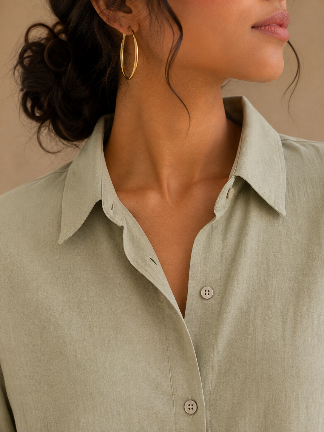 Sage Ease Oversized Shirt - Image 3