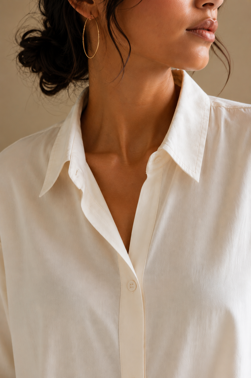 Ivory Ease Oversized Shirt - Image 4